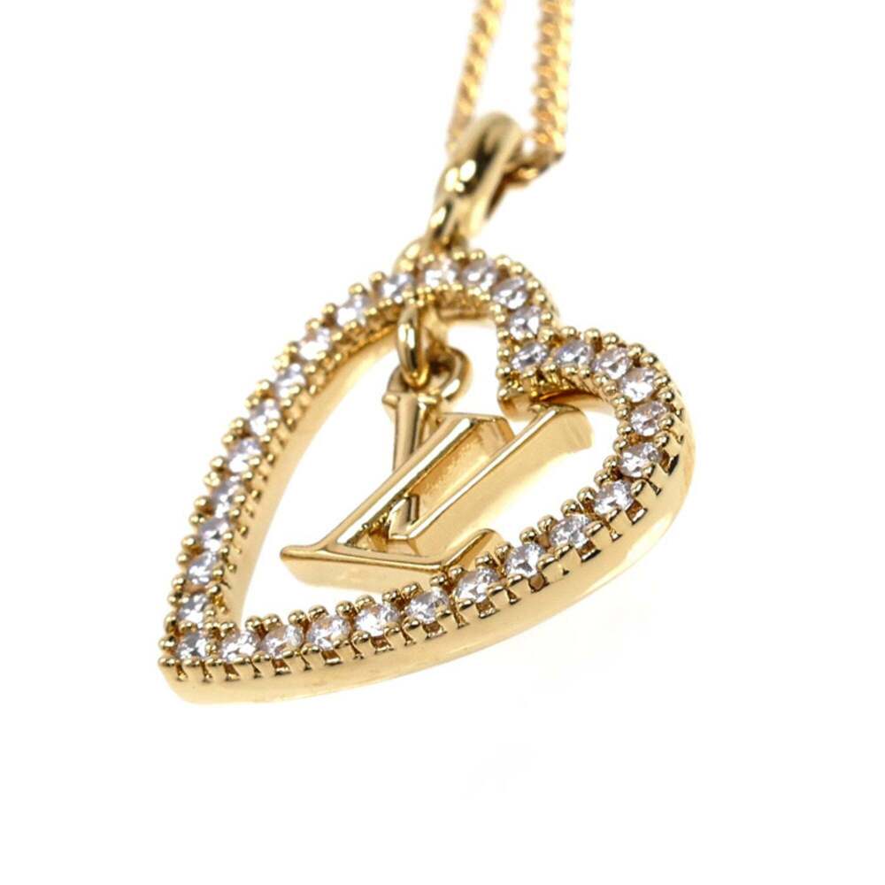 LOUIS VUITTON Gold Heart Necklace - Picture 3 of 6